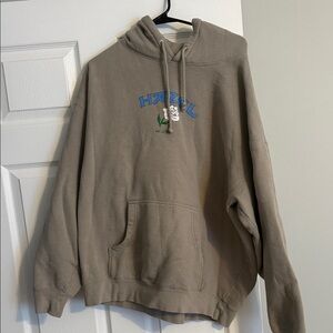 Hazel Women’s Grey Hoodie with Blue Logo